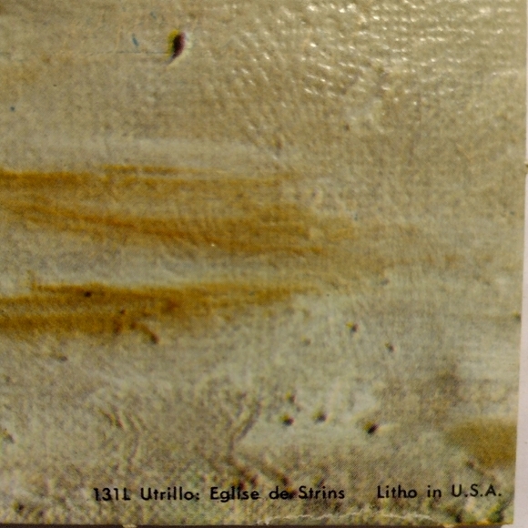 Vintage Utrillo Eglise de Strins Lithograph 16x20 French Victorian Impressionist - Picture 4 of 6